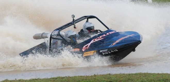 Mick Carroll - Stunning V8 Superboat final set for Temora © Sean Henshelwood